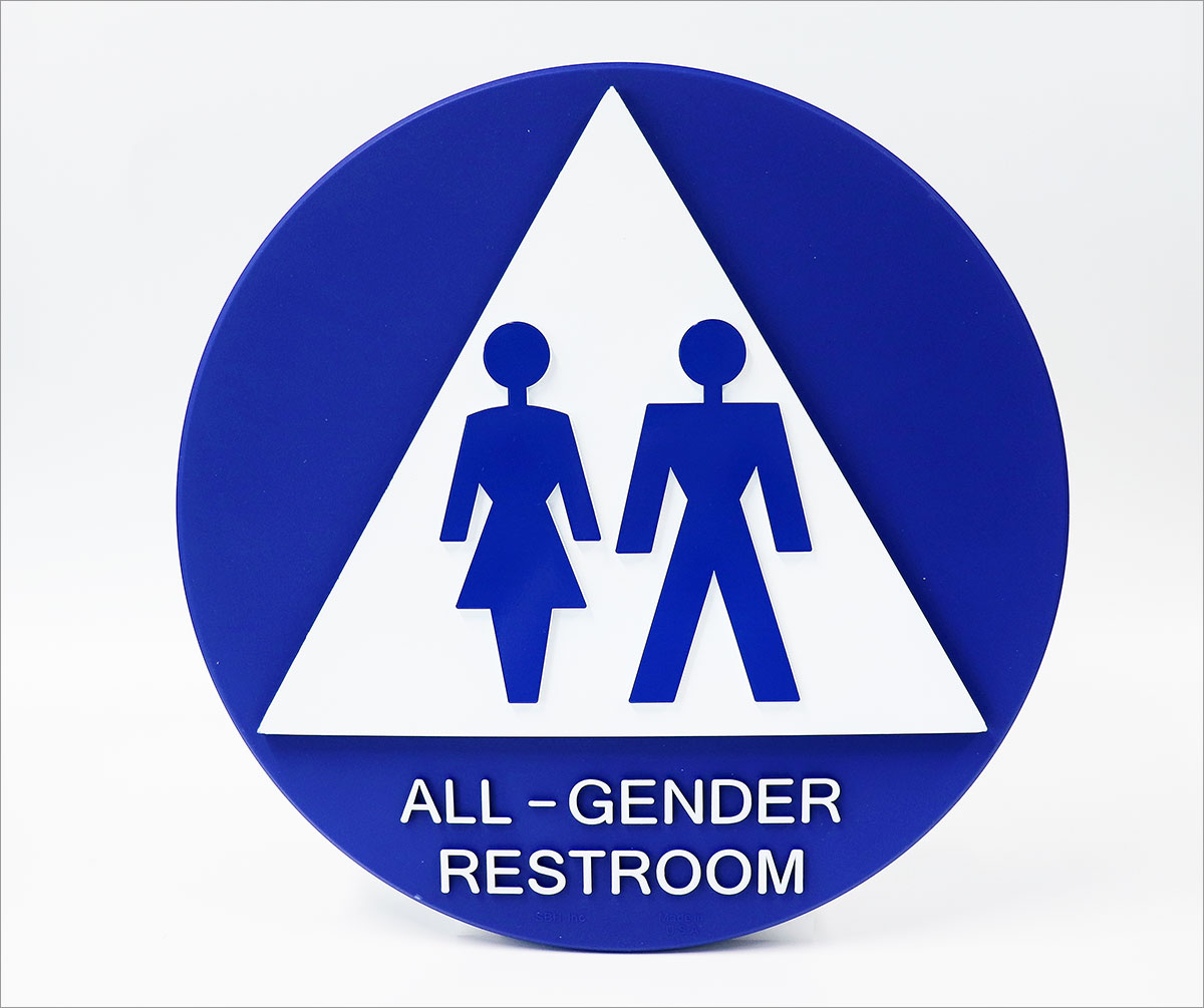 All Gender Restroom Door Sign