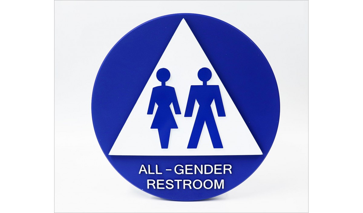 All Gender Restroom Door Sign TAP Plastics