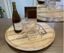 Custom Made Barrel Head Lazy Susan