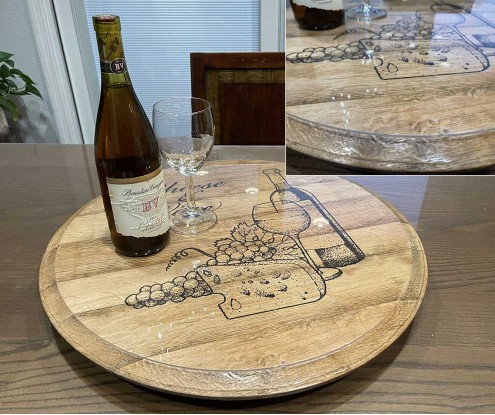 Custom Made Barrel Head Lazy Susan
