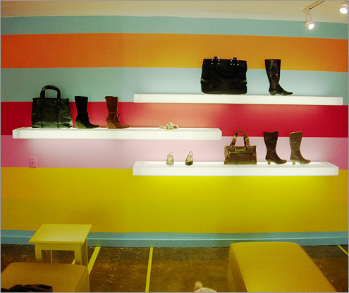 Lighted Shoe Display Shelves