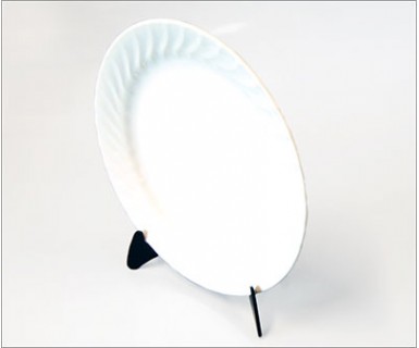 2-Part Black Acrylic Plate Stand