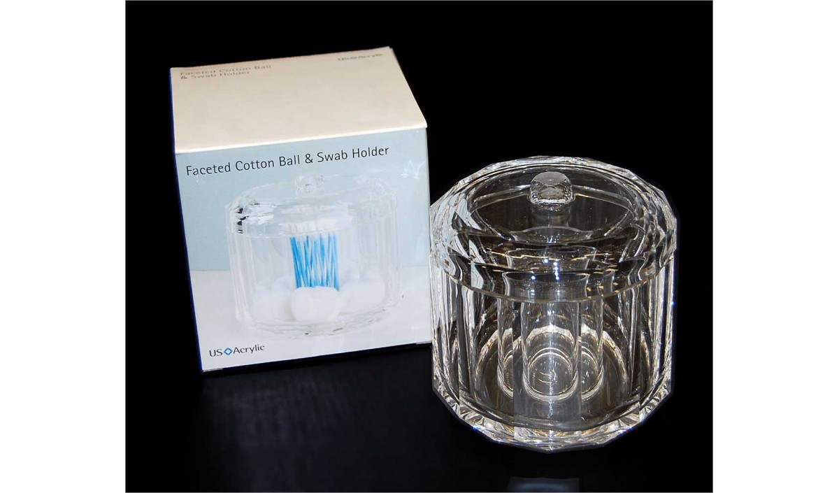 Acrylic Cotton Ball & Swab Holder : TAP Plastics