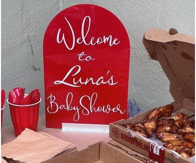 Custom Size Acrylic Arch Event Signs - Blank