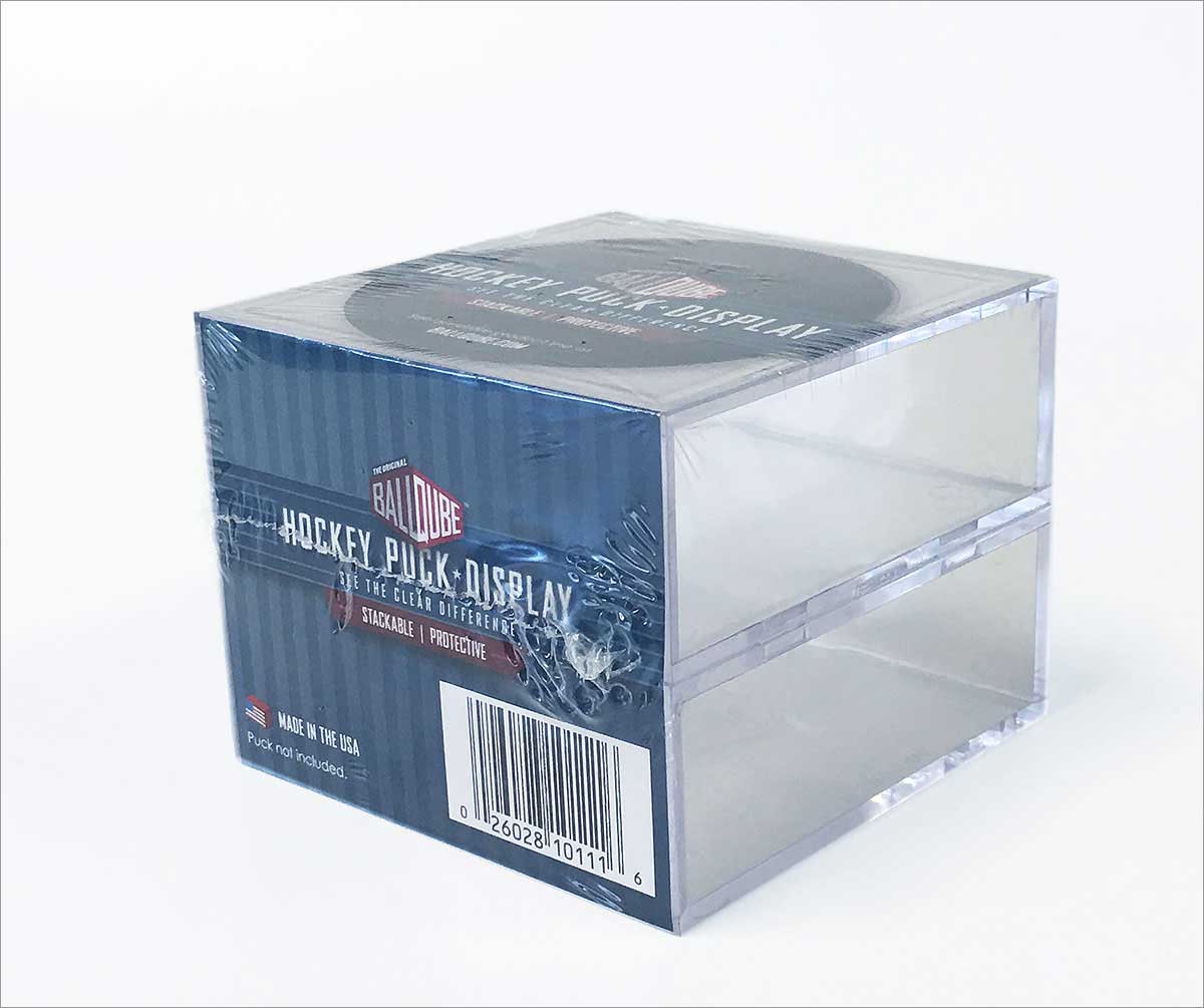 BallQube Plastic Hockey Puck Display- 2 Pack