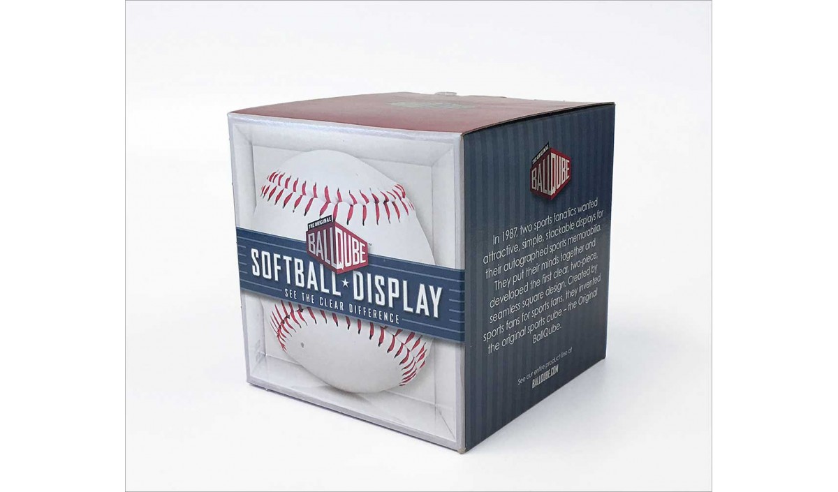 BallQube Styrene Softball Display Case TAP Plastics