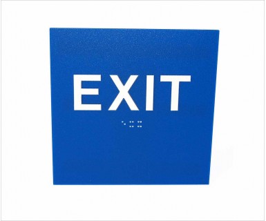 Exit ADA Sign with Brail 6