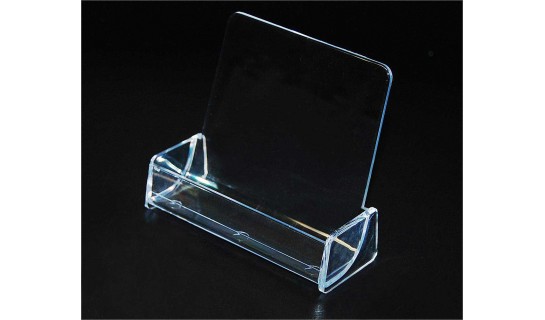 Fits 30-50 Business Cards 8 Pack Acrylic Business Card Holder for Desk Home & Office DMFLY Plastic Business Card Display Clear Business Card Stand Desktop Business Card Holders for Exhibition 