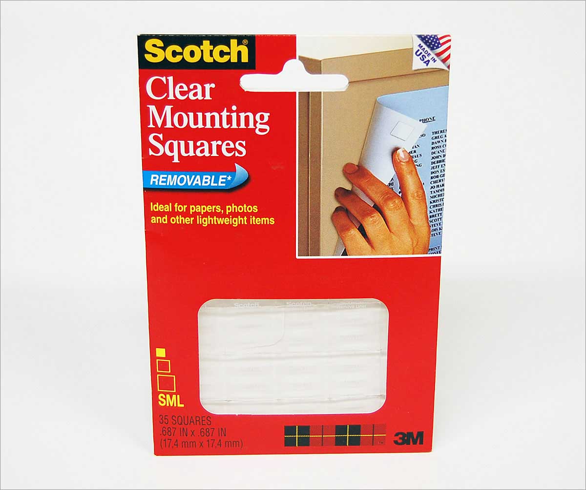 Scotch® Clear Removable Mounting Squares