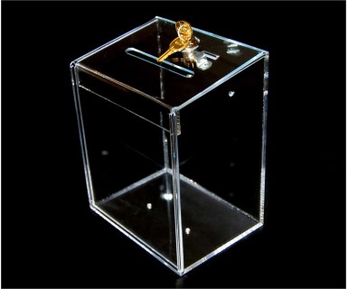 Plastic Ticket Collection Box With Lock