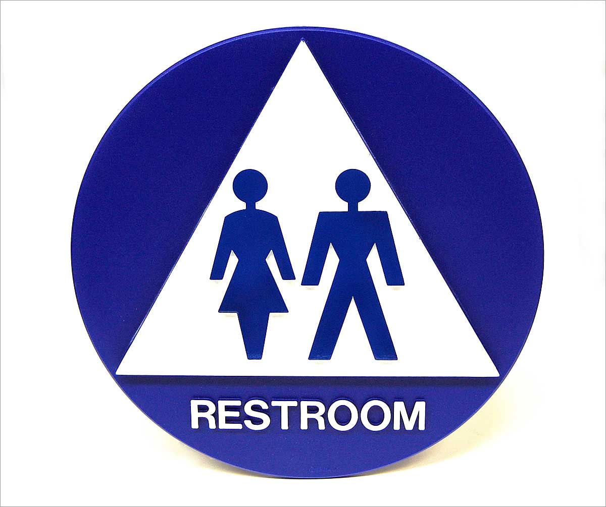All Gender Restroom Door Sign
