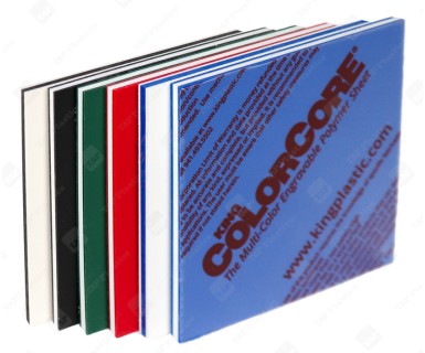 King ColorCore Multi-Color Engravable HDPE Sheets