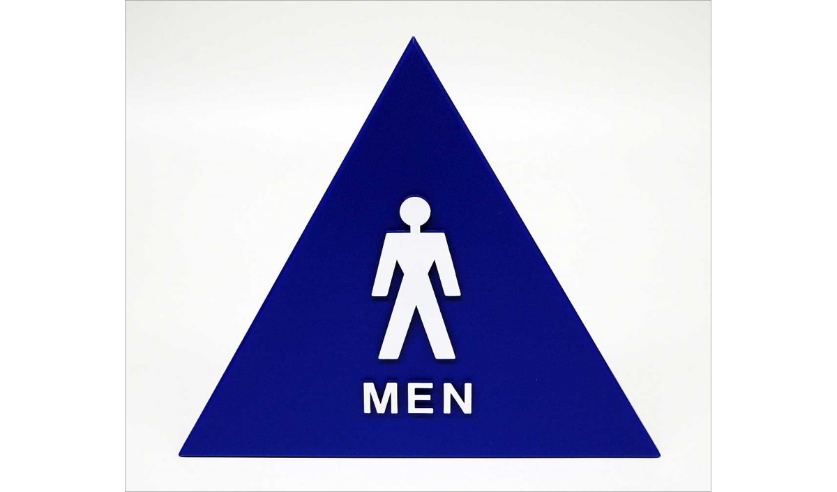 Men Restroom Door Sign Title 24 Compliant TAP Plastics