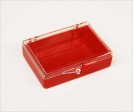 Molded Box #339, Red/Clear