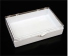 Molded Box #1940, White/Clear (10 ct)