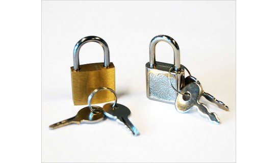 2 X Brass Padlocks Mini Pad Locks Suitcase Luggage Pad Lock 2 Keys per Lock 20mm 