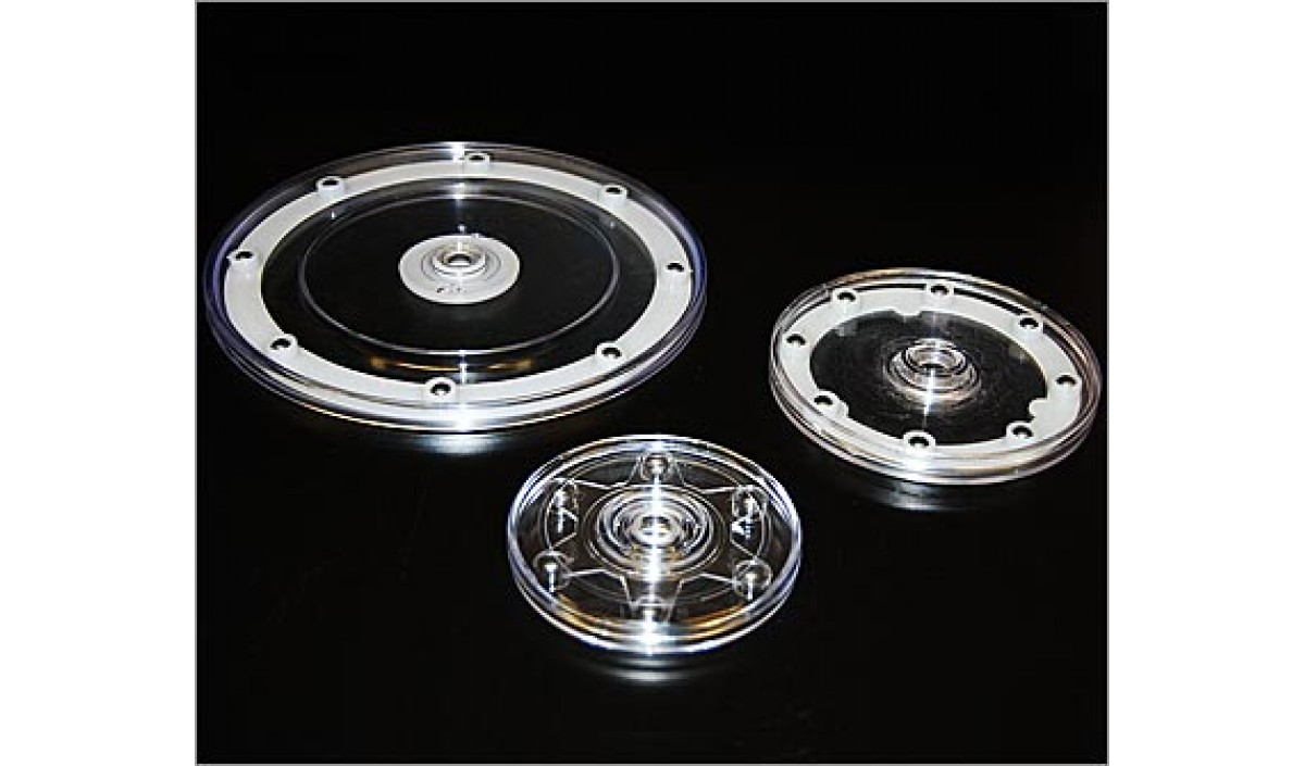 Plastic Revolving Display Bases, Clear Styrene Turntables, Lazy Susans TAP Plastics