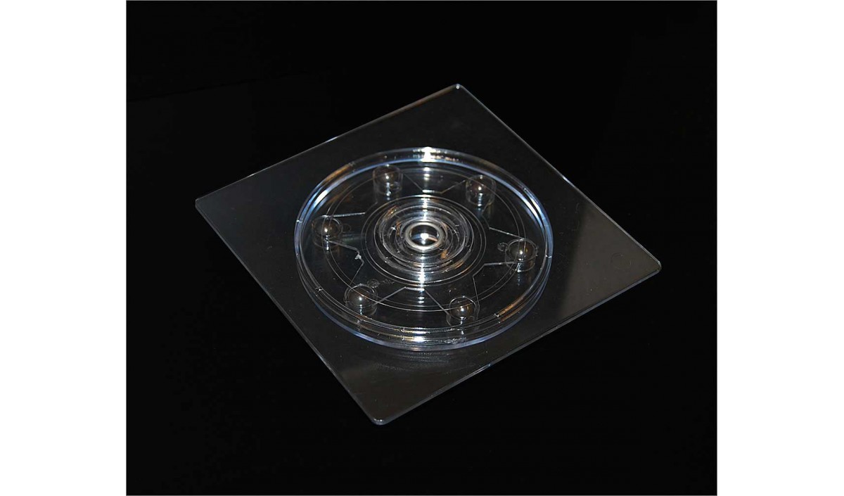 Plastic Revolving Display Bases, Clear Styrene Turntables, Lazy Susans