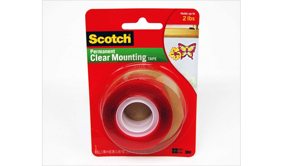 Scotch Mount Mountaing Tape, Double-Sided, Clear