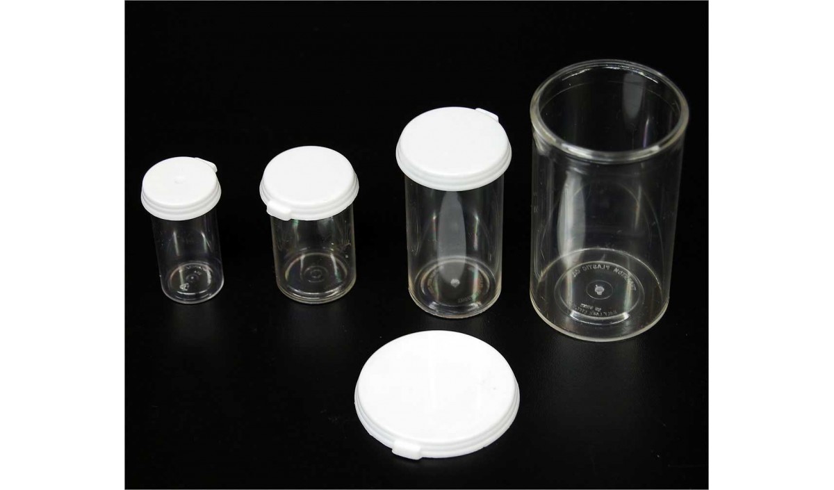 Plastic Vials Styrene Clear TAP Plastics