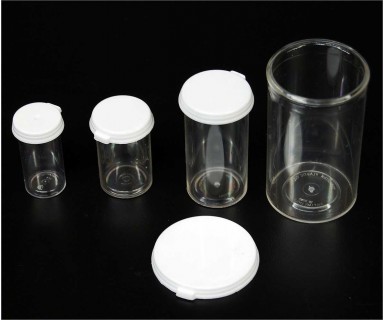 Clear Polystyrene Vials with Cap (10 ct) - Clear