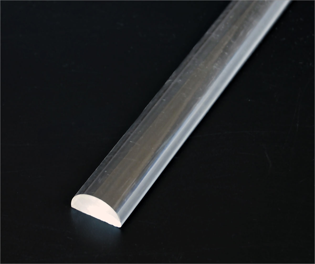 Half Round Extruded Acrylic Bar