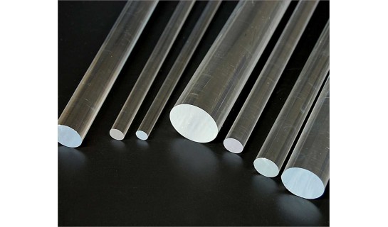 UV-Resistant Meets UL 94HB Transparent Clear 6 Length 1/2 Diameter Acrylic Round Rod 