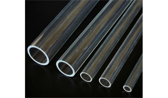 Clear acrylic Plastic Plexiglass Pipe tube 3" 89 mm fits 3" PVC fittings 1 foot 