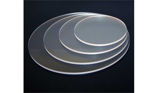 Round 6.5 disc Acrylic Decorating Round or Square Cake Board Clear Ganache Plates 