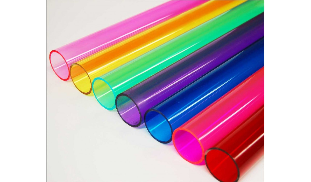 2" Transparent Colored Acrylic Tubes TAP Plastics TAP Plastics