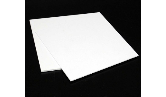 WHITE STYRENE POLYSTYRENE PLASTIC SHEET .016" THICK 12" X 12"  LOT OF 7 SHEETS