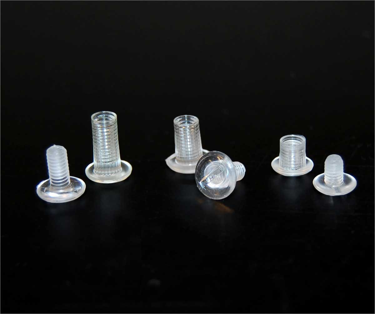 Clear Polycarbonate Threaded Post & Screw