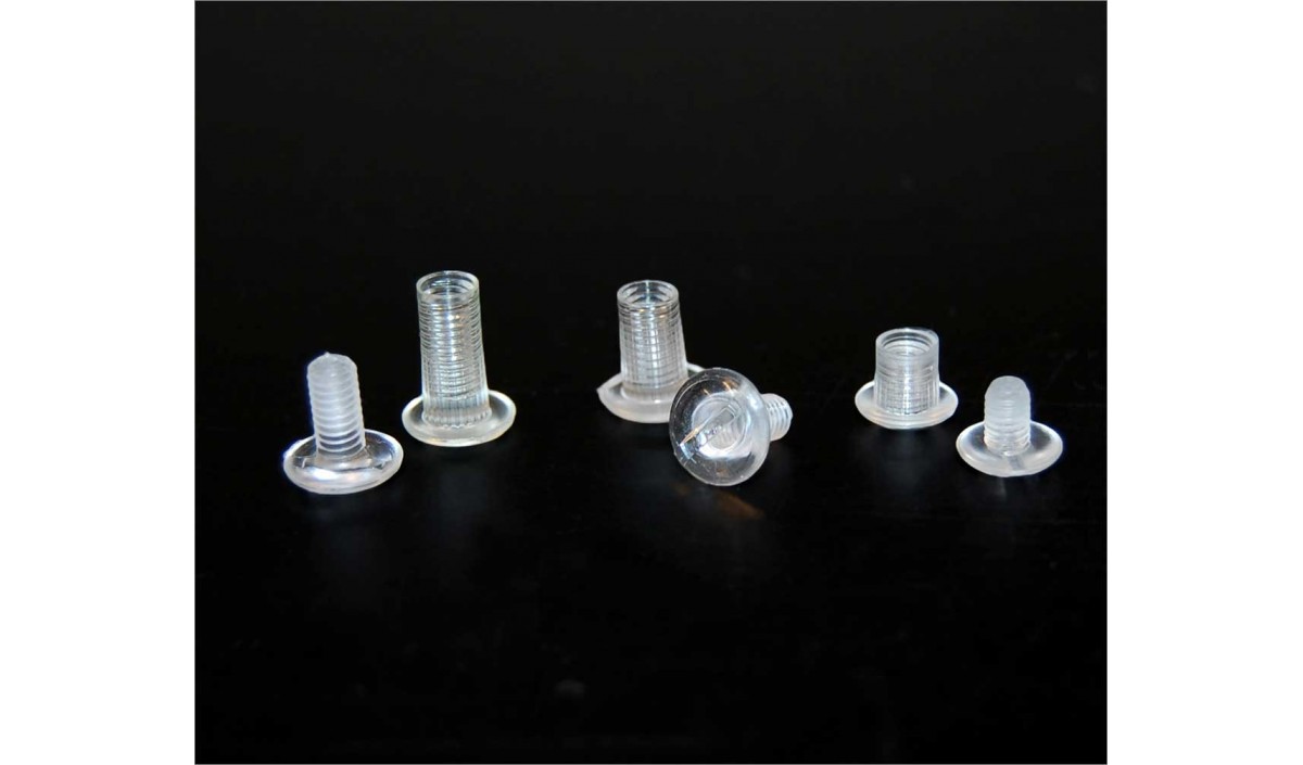 Clear Polycarbonate Threaded Plastic Post & Screw TAP Plastics