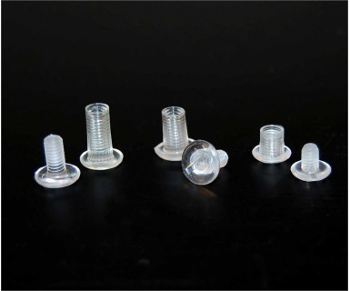 Clear Polycarbonate Threaded Post & Screw