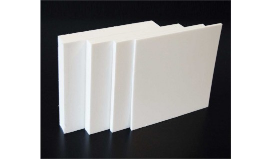 White Acetal Plastic Sheet w/LSE Acrylic Adhesive 1/4 Thick x 12 Wide x 12 Long 