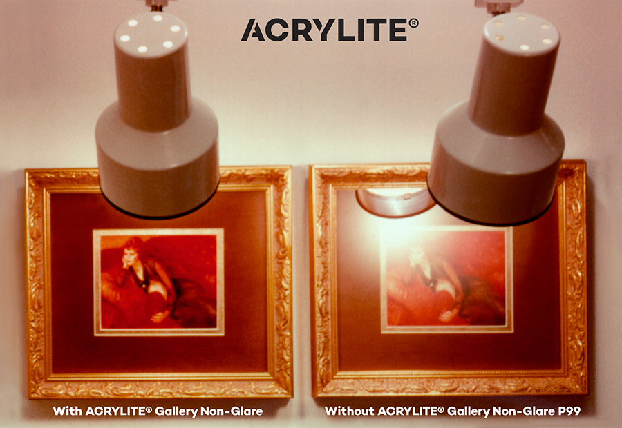 Non glare acrylic clear plastic picture frame