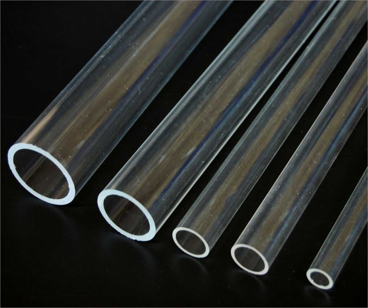 130mm Diameter Clear Perspex Plastic Acrylic Tube Pipe 500mm Long with 3mm Wall 